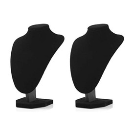Comelyjewel - Juego de 21 cm, collar de terciopelo negro, soporte pequeño, soporte de exhibición para maniquí, busto de joyería, organizador de joyas, exhibiciones para eventos de tiendas,