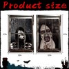 2 Pcs Scary Halloween Window Decorations-Creepy Female Ghost Window Curtain
