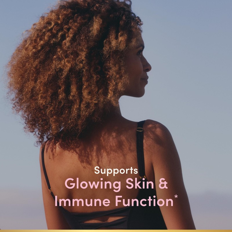 Nature's Bounty Vitamin C and Hyaluronic Acid Supplement, Supports Glowing