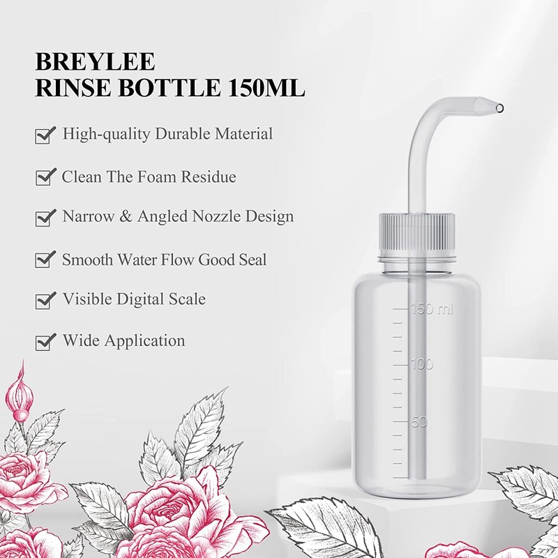 BREYLEE Lash Shampoo Kit 60ml, Rinse Bottle & 2 Brushes,