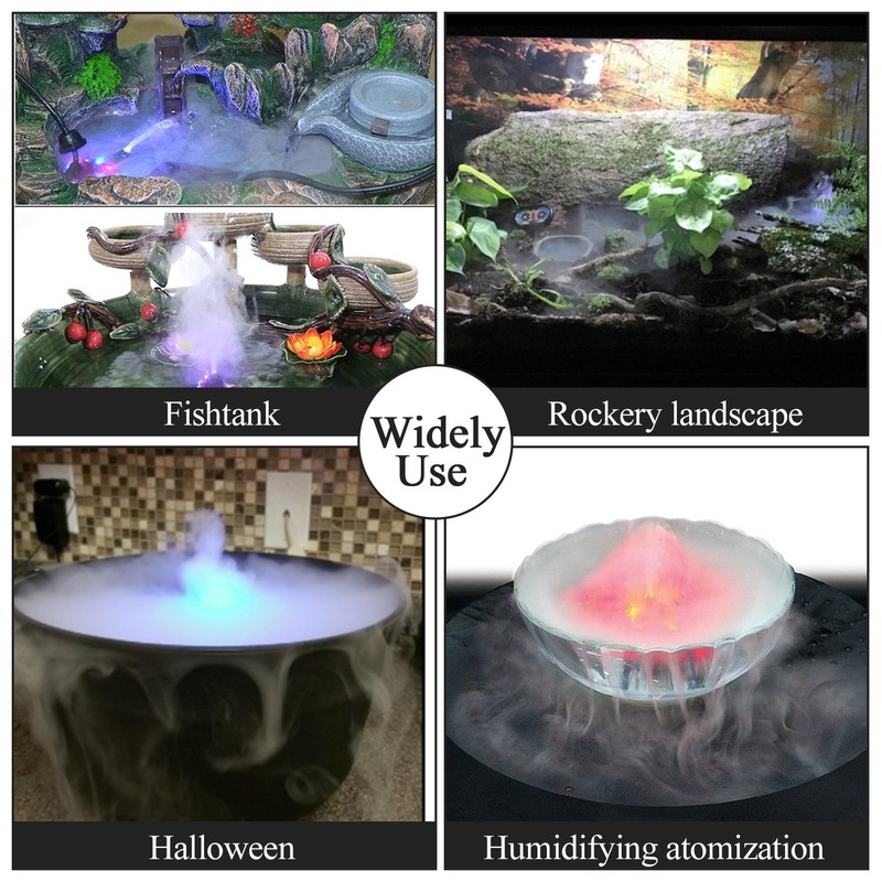 AGPTEK Aluminum Mini Mist Maker Fogger Water Fountain Pond Fog