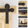 TOIMIOTOIM 4FT Sliding Barn Door Hardware Kit, Black, Fit 24"