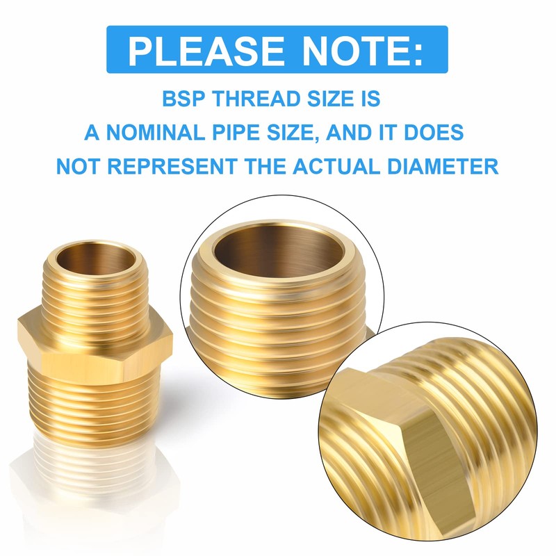 ERGAOBOY Pack of 5 3/8 inch BSP male thread x