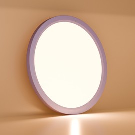LQWELL® LED Ceiling Light, IP44 Waterproof Round, Flat, Modern, Simple, Thin Light for the Living Room, Bathroom, Bedroom, Kitchen, Balcony, Cellar, Office, 18 W, 3000 K, 1600 LM, 220 x 24 mm