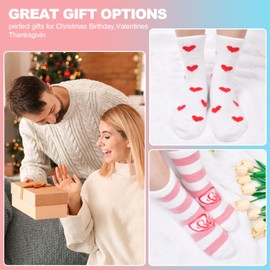 FilmHOO Valentines Day Gifts for Girlfriend Birthday Cozy Gifts for Her Mom Fuzzy Socks for Women Cozy Fluffy Warm Socks