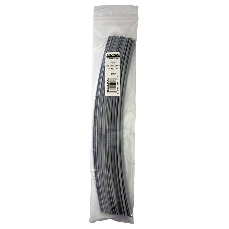 Polyvance TPO Plastic Corner Welding Rod. 30 ft. Gray