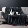 Waterproof Blanket for Bed, Flannel Blanket Waterproof, Black Throw Blanket
