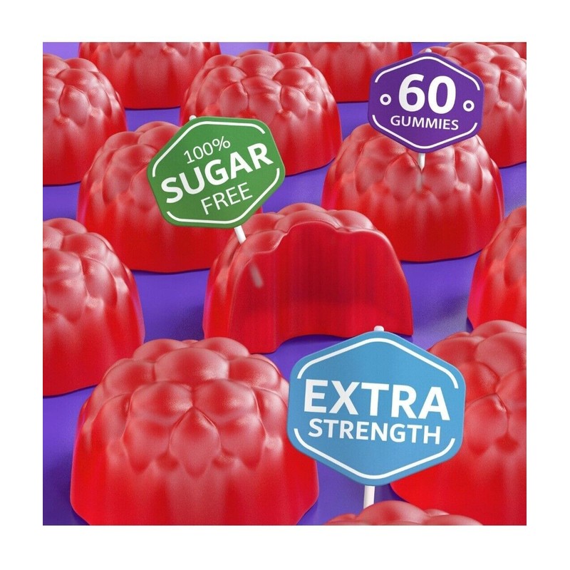 Beilancy Magnesium Glycinate Gummies - Raspberry Flavor - 400mg -