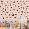 Polka Dot Wall Decals Black Vinyl Gold Wall Decals Leopard