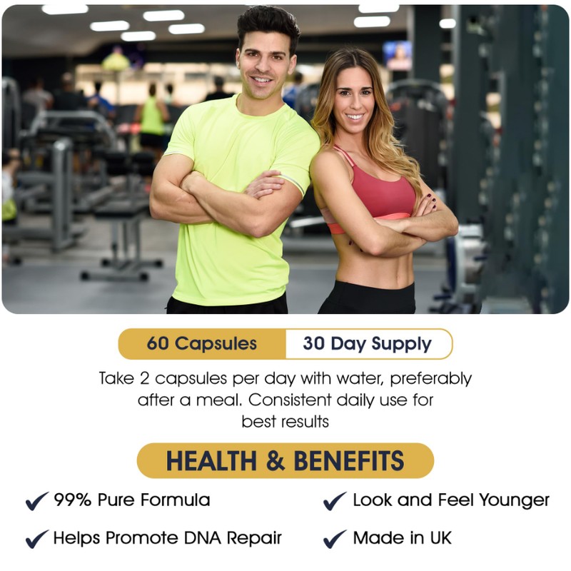 NMN & Resveratrol Complex 1100mg, Anti-Aging Antioxidant Dietary Supplement, 60