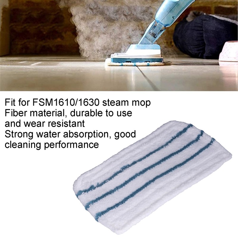 5PCS Washable Fiber Mopping Pads Replacement Steam Mop Accessory Fit