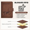 Porta Pasaporte con Bloqueo RFID, Porta Pasaporte y Visa Impermeable,