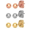 14k Real Yellow White Rose Gold 3mm Ball Stud Earrings
