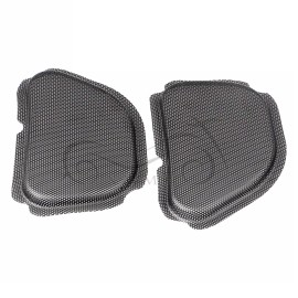 Unbranded Pair Fairing Black Mesh Front Speaker Grills Covers For Harley Road Glide Custom