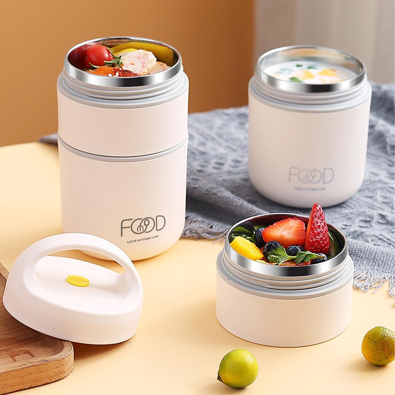Stackable Stainless Steel Thermal Lunch Box with Lunch Bag and