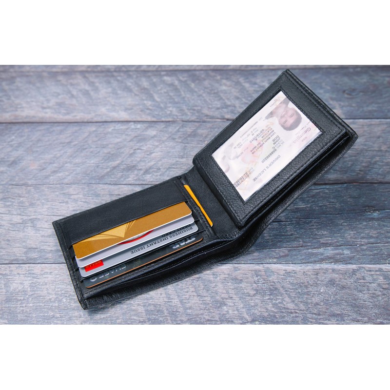Texan Bull Wallet for Men-Genuine Leather RFID Signal Blocking Bifold