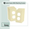 Bates Duplex Wall Plate - 12 Pack Ivory Outlet Covers