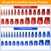 Comfylichi 50 Pcs Nut and Bolt Thread Checker - 27