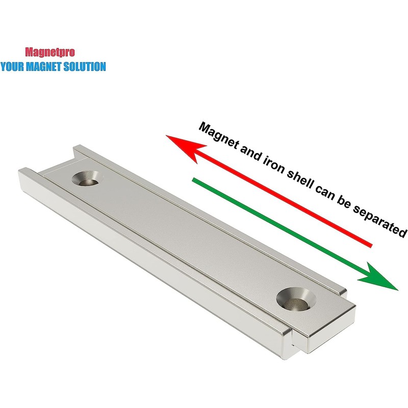 Magnetpro Pack of 2 Rectangular Magnets 30 kg Force 60