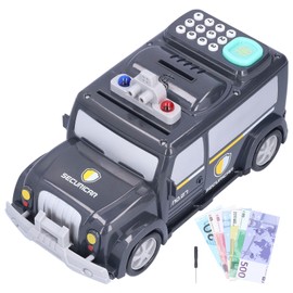 Armored Car Bank Electronic Money Bank Creative Digital  Password Coin Bank for KidsBlack