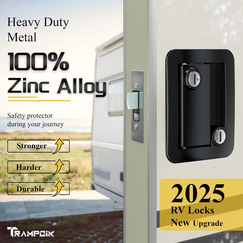 TrampgiK RV Door Lock,1 Camper Door Lock with Storage Locks