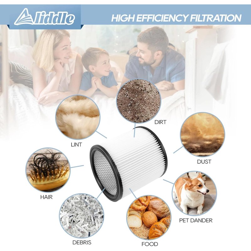 Aliddle Filter Replacement 90304, 90107 dry filter, 90585 Foam Sleeve