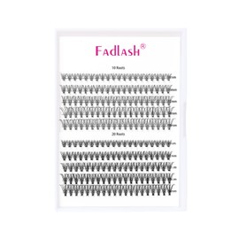Lash Extensions 200pcs Cluster Lashes 10D 20D Individual Lashes Mixed Tray Natural Black Lash Clusters Faux Mink Eyelash Clusters Volume Lashes (10D+20D-0.07-C, 8-16mm)