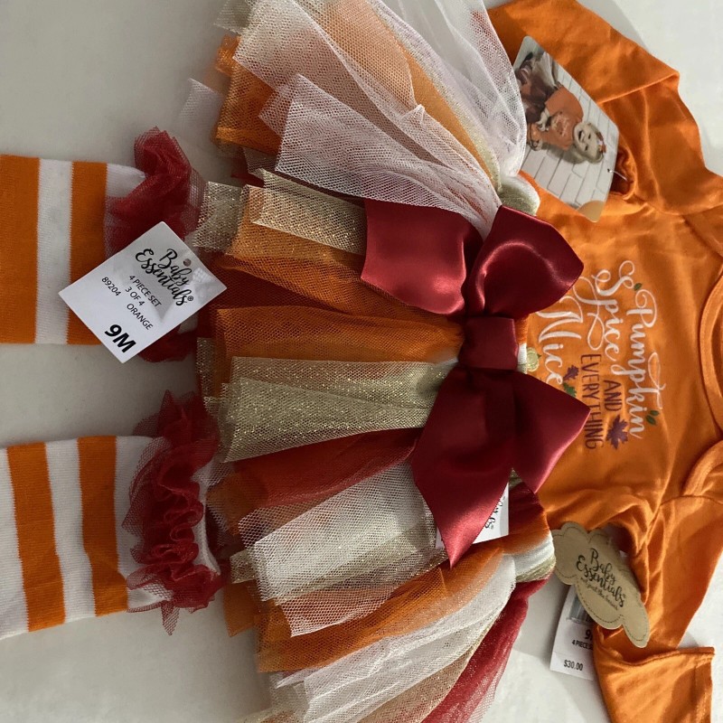 Baby Essentials Girls Fall Thanksgiving Pumpkin Spice Everything Nice 6M