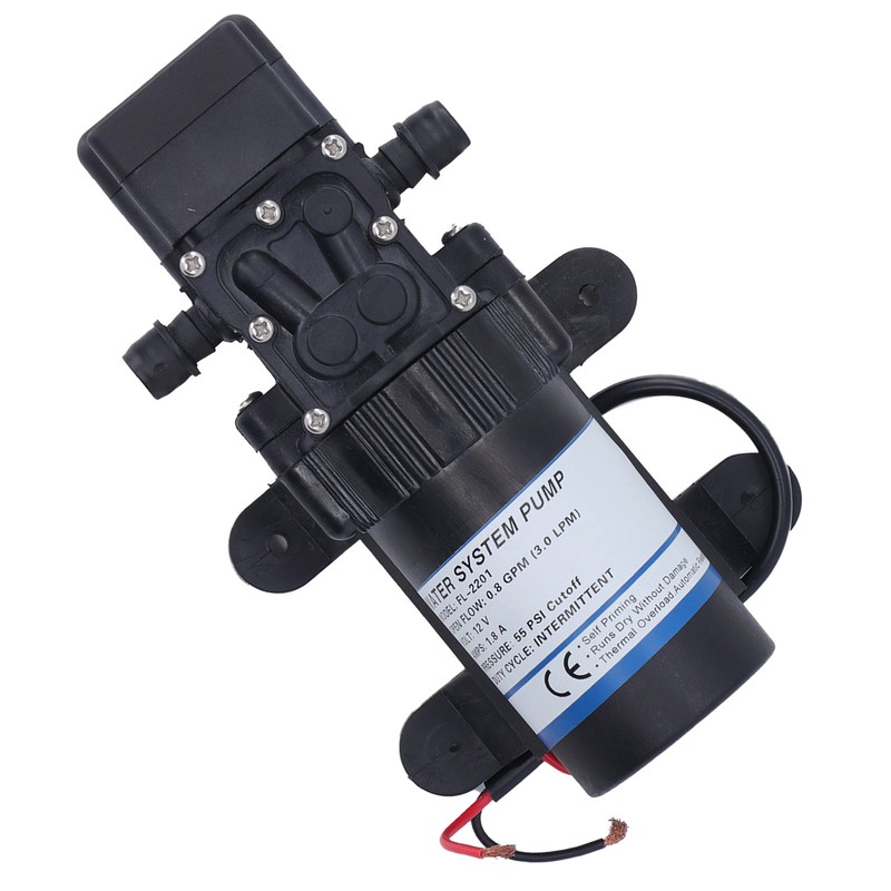 Water Pump 0.8GPM DC 12V 1.8A 55PSI Self Priming Pump