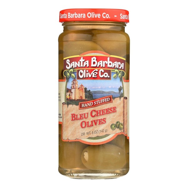 Santa Barbara Olive Co | Premium Individually Hand Stuffed | 6 pack (5oz jars) (Bleu Cheese)