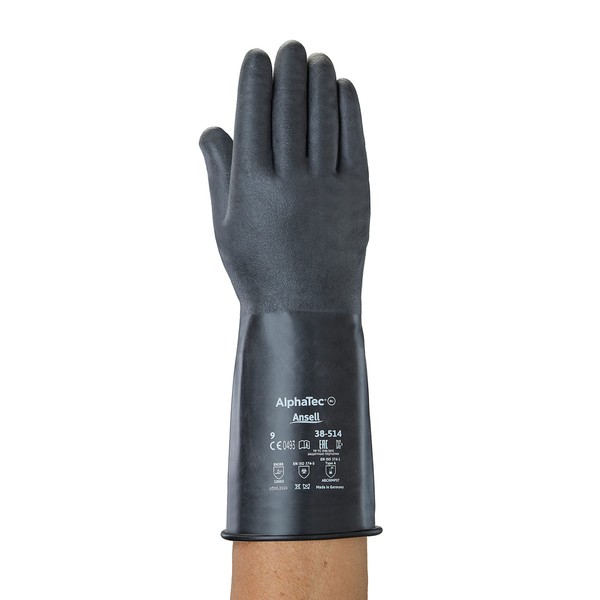 Ansell Alphatec 38-514 Chemical Resistant Gloves in Butyl, Maximum Protection