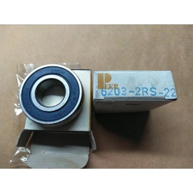 Peer (2) Peer 6203-2RS-22 Ball Bearing 17mm x 40mm x 12mm Double-seal, Radiused OD