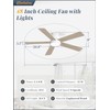 48 Inch Ceiling Fans with Lights and Remote,Outdoor Indoor Modern