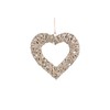 Antique Wash Willow Flat Open Hanging Heart Wreath - Medium