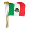 QQSD Mexico Small Flag Mexican Stick Mini Hand Held Flags