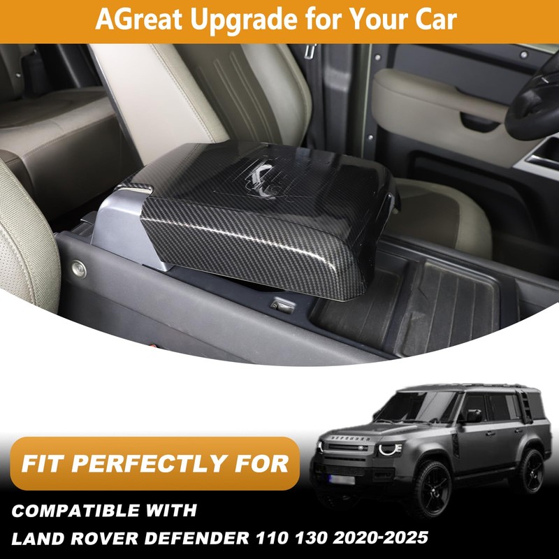 Car Armrest Seat Box Cover Compatible with Land Rover Defender
