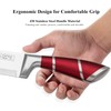 Kitchen Knife Set, 9-Piece Red Kitchen Knife Set with Acrylic