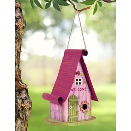Sunset Vista Designs 93635 Gnome Collection Birdhouse, Hot Pink and Green