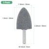 M METERXITY 3-Pack Abrasive Mounted Stone Grinding Bits, 1/4 IN(6mm)