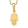 10K Solid Yellow Gold Hamsa Hand of Fatima Evil Eye