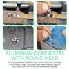 Keadic 100Pcs M5 x 9mm Aluminum Core Rivets with Round