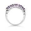 Sterling Silver Amethyst Half Eternity Band Ring for Women