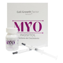 MYO Inositol Para el Tratamiento de Sindrome de Ovario Poliquístico (SOP) - Trastornos Hormonales Femeninos - Menstruacion Irregular, Acné, Dolor pélvico, Exceso de vello facial e Incremento de peso - Con Factores de Crecimiento - Suplemento alimenticio,