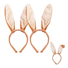 Matreeglam Easter Bunny Ears Headband for Women, Plush Foldable Bunny Ears Headband for Easter Rabbit Pretend Play Costume Decoration (Style 1)