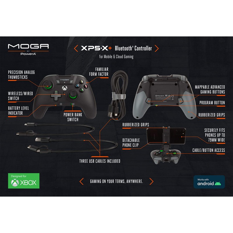 PowerA MOGA XP5-X Plus Bluetooth Controller for Mobile & Cloud