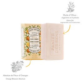 Panier des Sens - Orange Blossom Bar Soap - Moisturizing Scented Soap Bar - Natural Soap with Olive Oil - 97% Natural Ingredients Made in France - Vegan Friendly - Body & Hand Soap Bars 2x5.3 oz