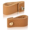 Leather Pulls for Dresser,Leather Drawer Pulls with Fashionable Gold Brass