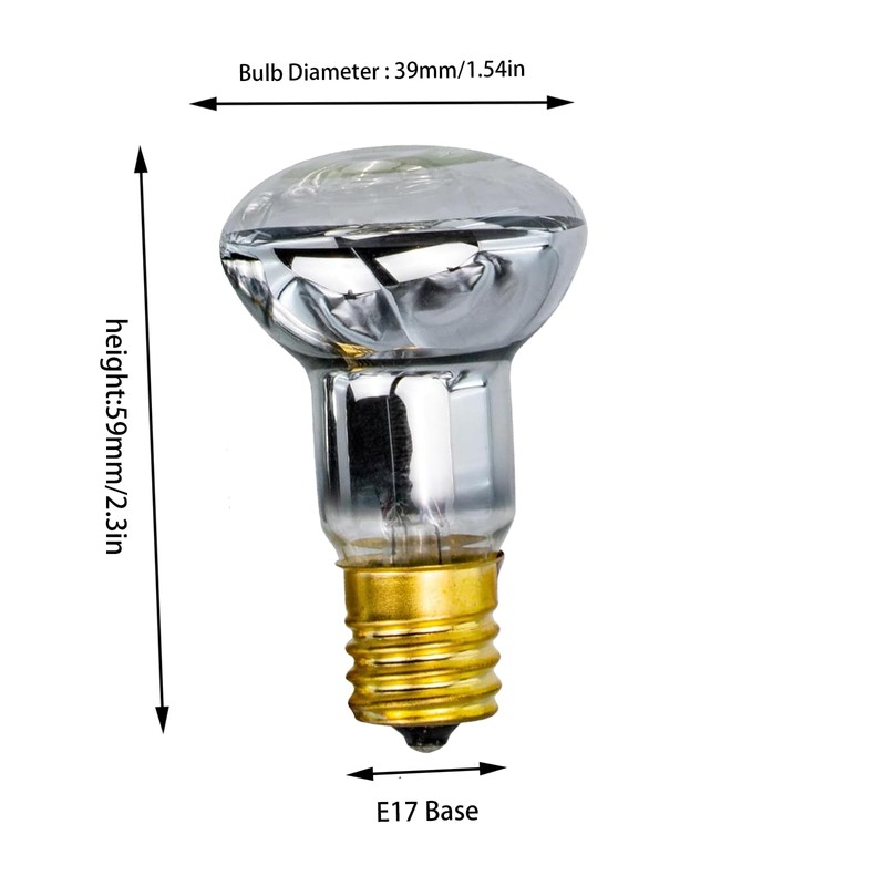 4 Pack Lava Lamp Bulb 120V R39 E17 30W Reflector