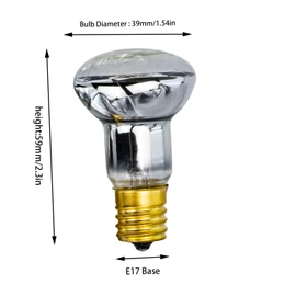 4 Pack Lava Lamp Bulb 120V R39 E17 30W Reflector Type Bulb,Glitter Lamps Bedroom and Office Replacement Bulbs for Lava Lamps