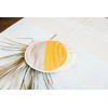 SIDREY Mexican Tortilla Warmer Pouch Handmade Cloth Holder Natural/Yellow Microwavable